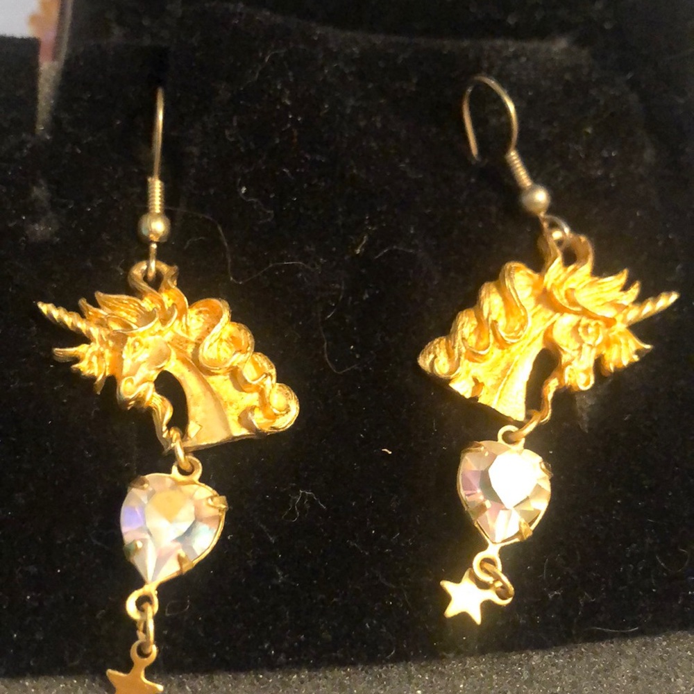 Vintage Kirks Folly Unicorn Earrings